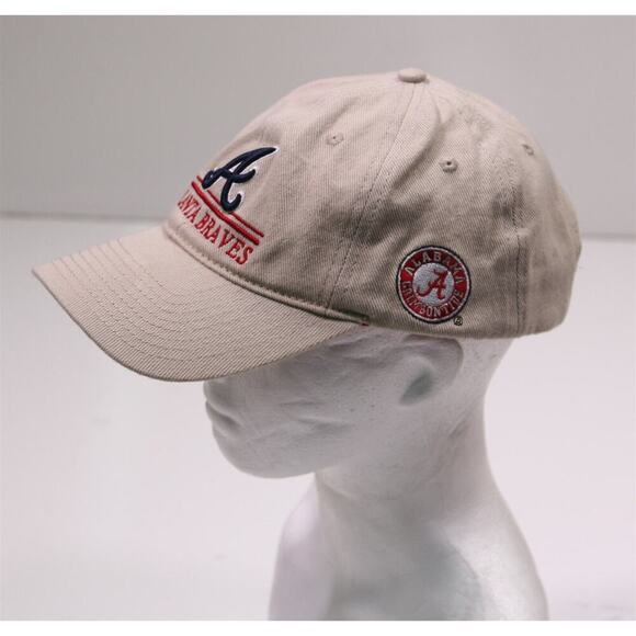 Atlanta Braves x Alabama Crimson Tide Baseball Hat Cap Tan - Picture 3 of 6